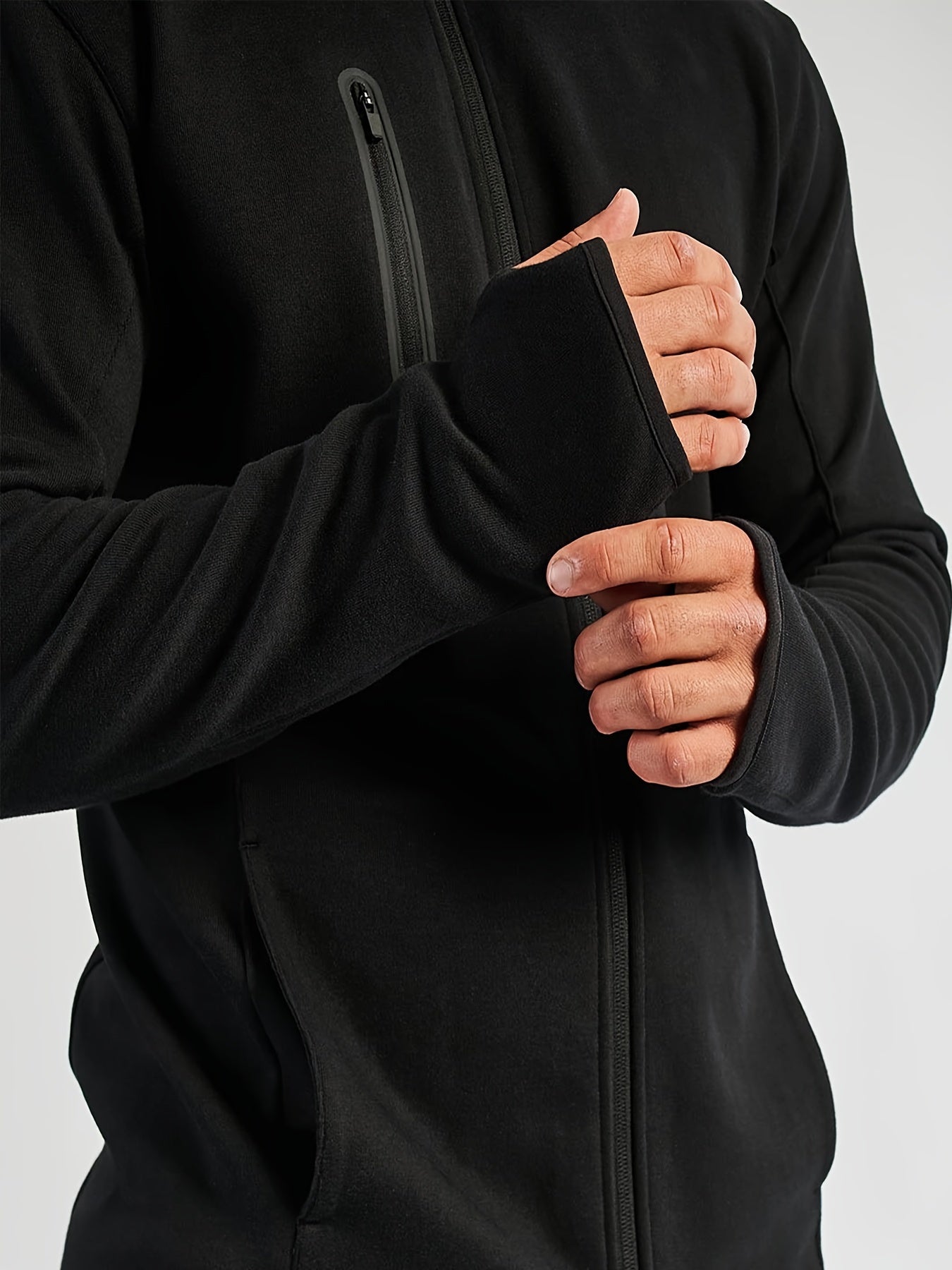 Men's Hooded Zipper Jacket for Outdoor Sports