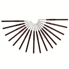 16pcs Ergonomic Crochet Hooks Set 0.5mm-2.5mm Knitting Needles Set