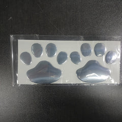 2pcs Car Sticker Paw 3D Animal Footprint Decal PVC Emblem Auto Accessories