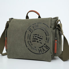 Canvas Sling Bag with Tablet Compartment