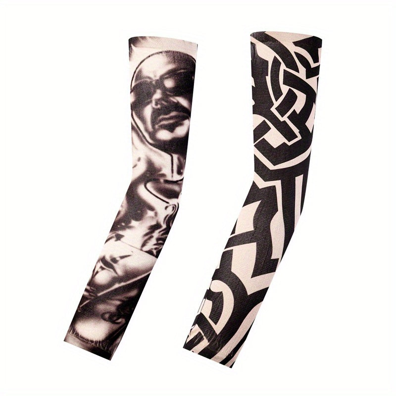 Tattoo Sleeve Embroidered Men's/Women's Sunscreen Hand Sleeves