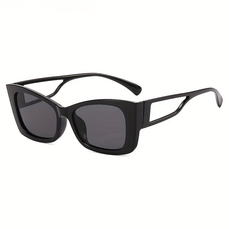 Cat Eye Sunglasses Square Frame Hollow Temple Wrap UV400