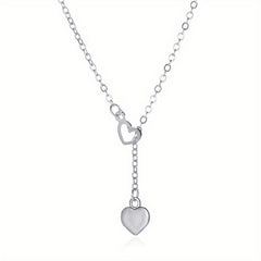 Personality Love Pendant Necklace Y Shaped 14K Plated Jewelry Gift
