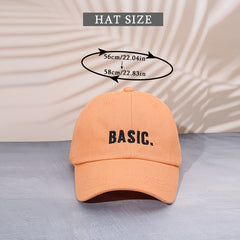 Embroidered Letters Baseball Cap Sun Hat Outdoor Sunshade
