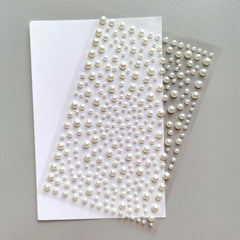 Pearl Sticker Flat Back 3mm for Makeup Nail Art DIY Crafts Scrapbooking