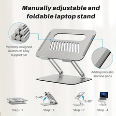 Aluminium Laptop Stand Portable Laptop Holder Tablet Stand Computer Support