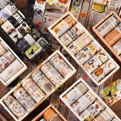 18 Piece Vintage Tape Set Travel Scenery Alphabet Animals & More