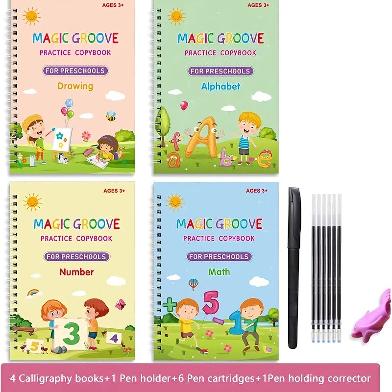 Reusable Handwriting Workbook for Kids - Alphabet & Writing Practice Book