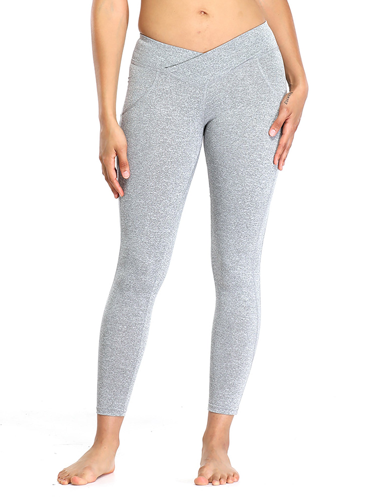 High Waisted Solid Yoga Leggings for Women