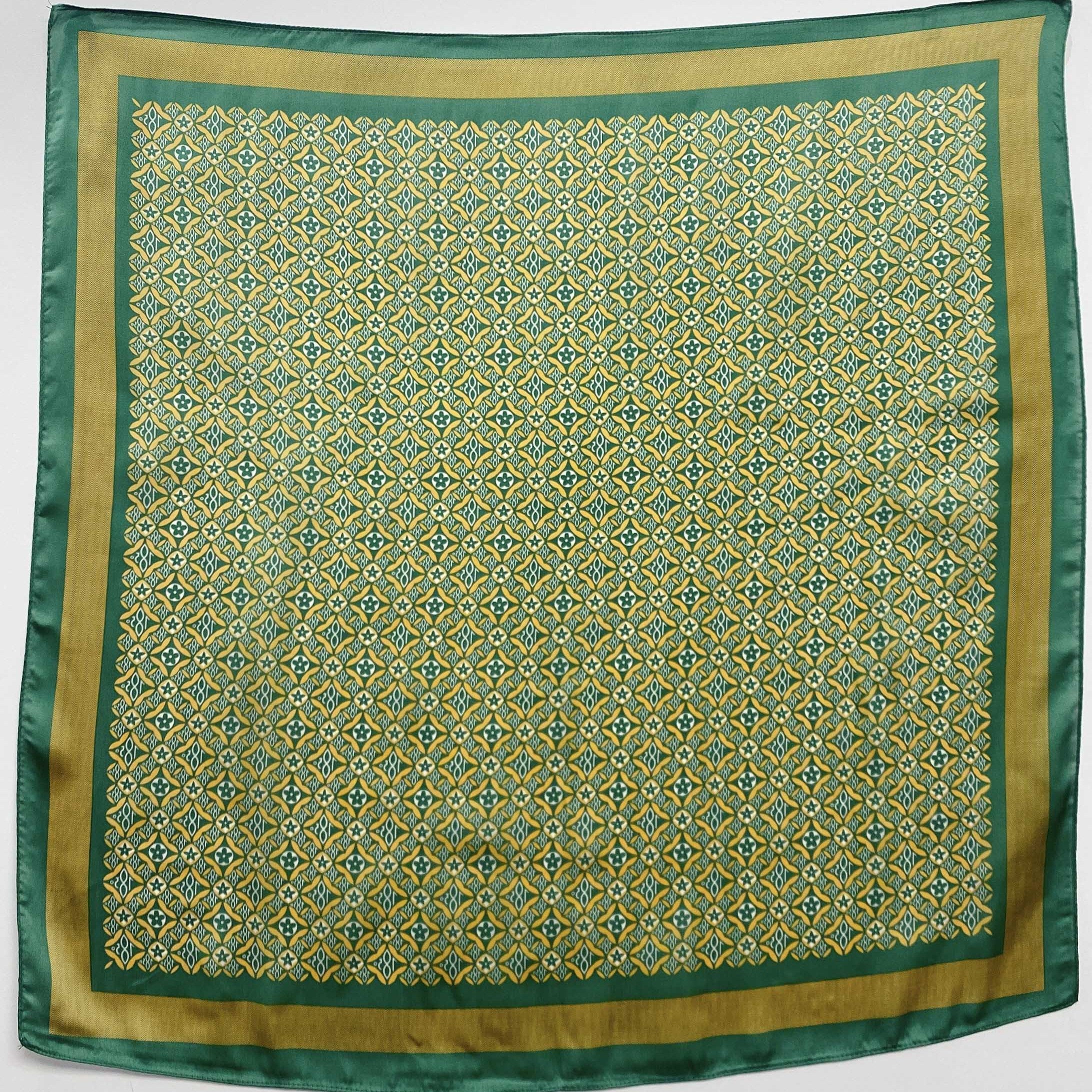Geometric Print Small Square Silk Scarf Head Wrap
