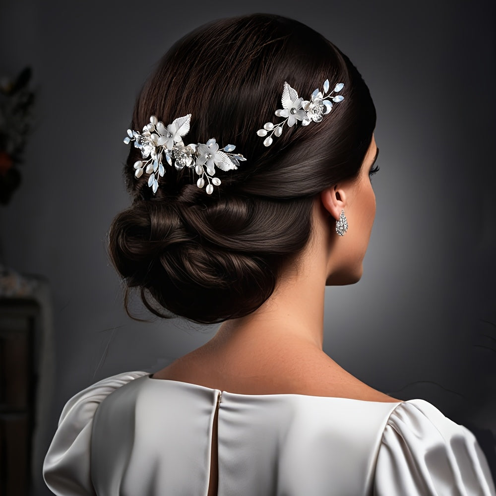 Vintage Style Hair Clips with Bow for Weddings