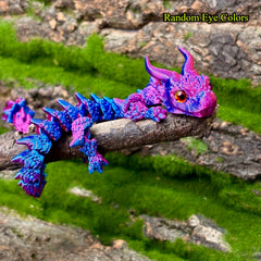 3D Printed Triceratops Figurine with Movable Parts and Simulated Eyes