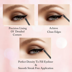 Ultra Thin Slanted Eyeliner Brush for Precise Application