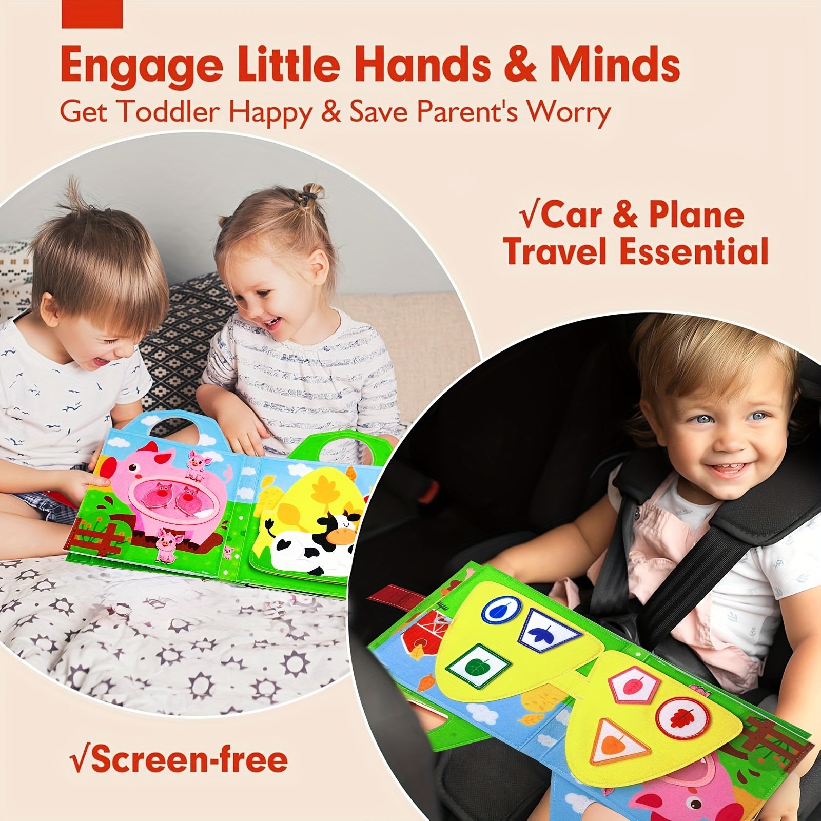 Farm Storybook: Busy & Quiet Book with Sensory Activities for Kids