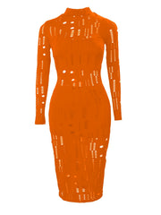 Sexy 3pc Ripped Bodycon Set: Dress, Cami Top, Shorts