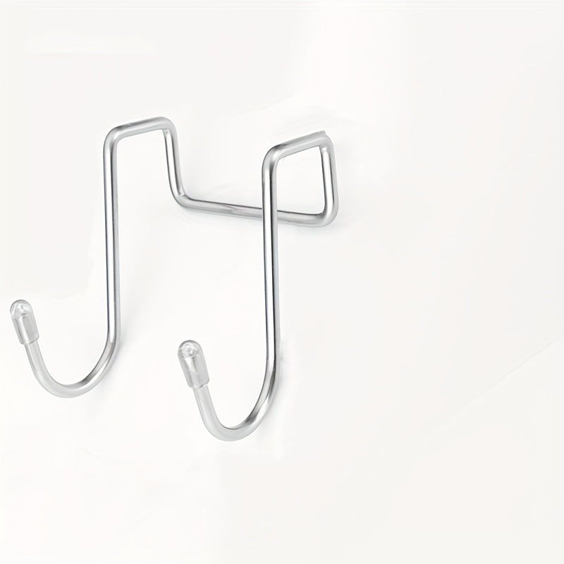 304 Stainless Steel Double Hook Holder For Hotel Heavy Duty Over The Door Hanger