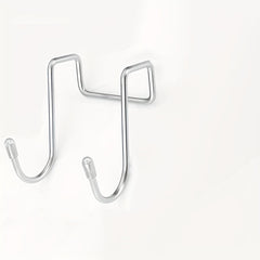 304 Stainless Steel Double Hook Holder For Hotel Heavy Duty Over The Door Hanger
