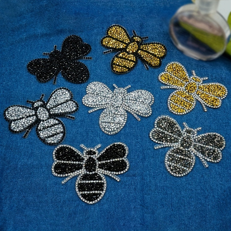 Bee Hot Melt Glue Mesh Drill Cloth Sticker Patch