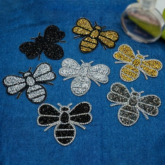 Bee Hot Melt Glue Mesh Drill Cloth Sticker Patch