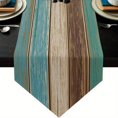 Rustic Linen Table Runner for Holiday Parties