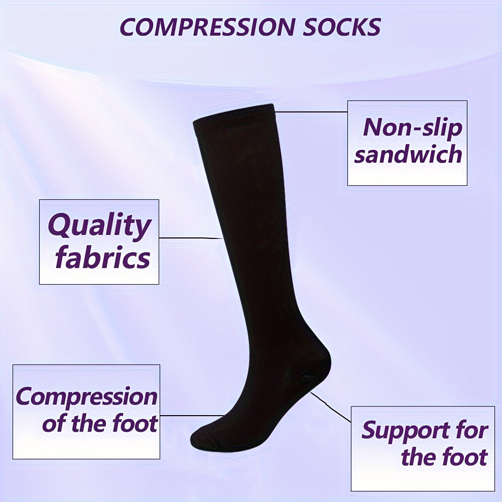 Copper Compression Socks 3 Pairs for Circulation 10-20 mmHg