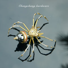 Steampunk Mechanical Puzzle Insect Jumping Spider Metal Assembly Crafts