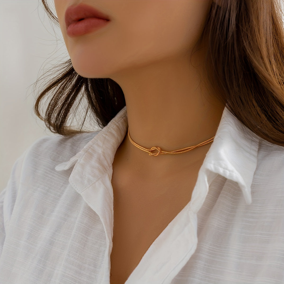 Braided Chain Necklace for Women