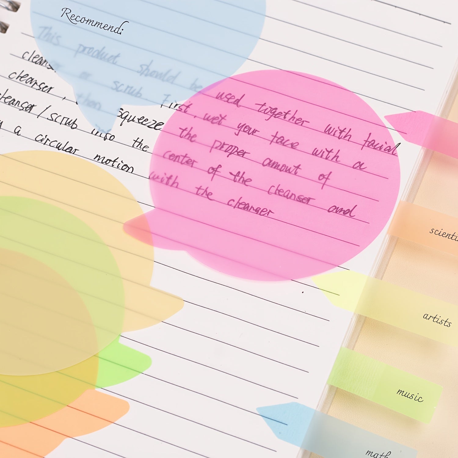 350 Transparent Sticky Notes Arrow Index Sticker & Waterproof Self Adhesive Pads