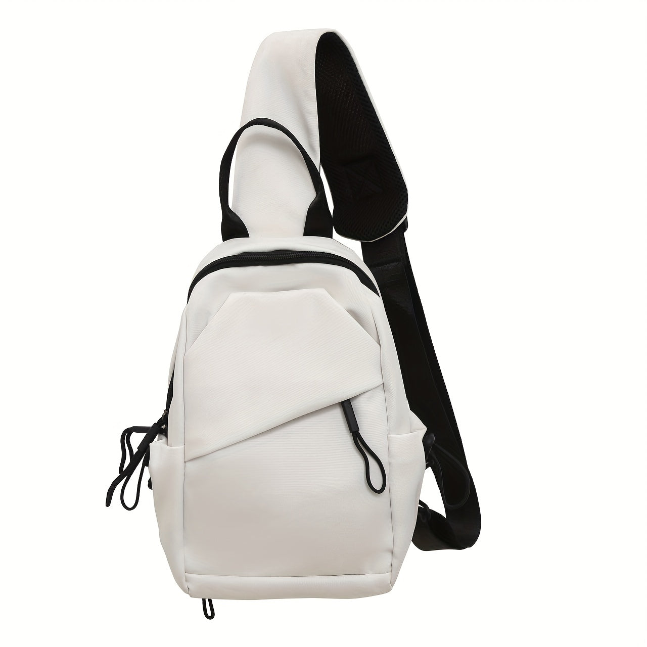 Large Capacity Sling Bag Nylon Zipper Crossbody Bag Casual Shoulder Purse