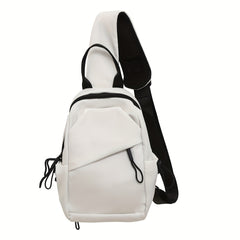 Large Capacity Sling Bag Nylon Zipper Crossbody Bag Casual Shoulder Purse