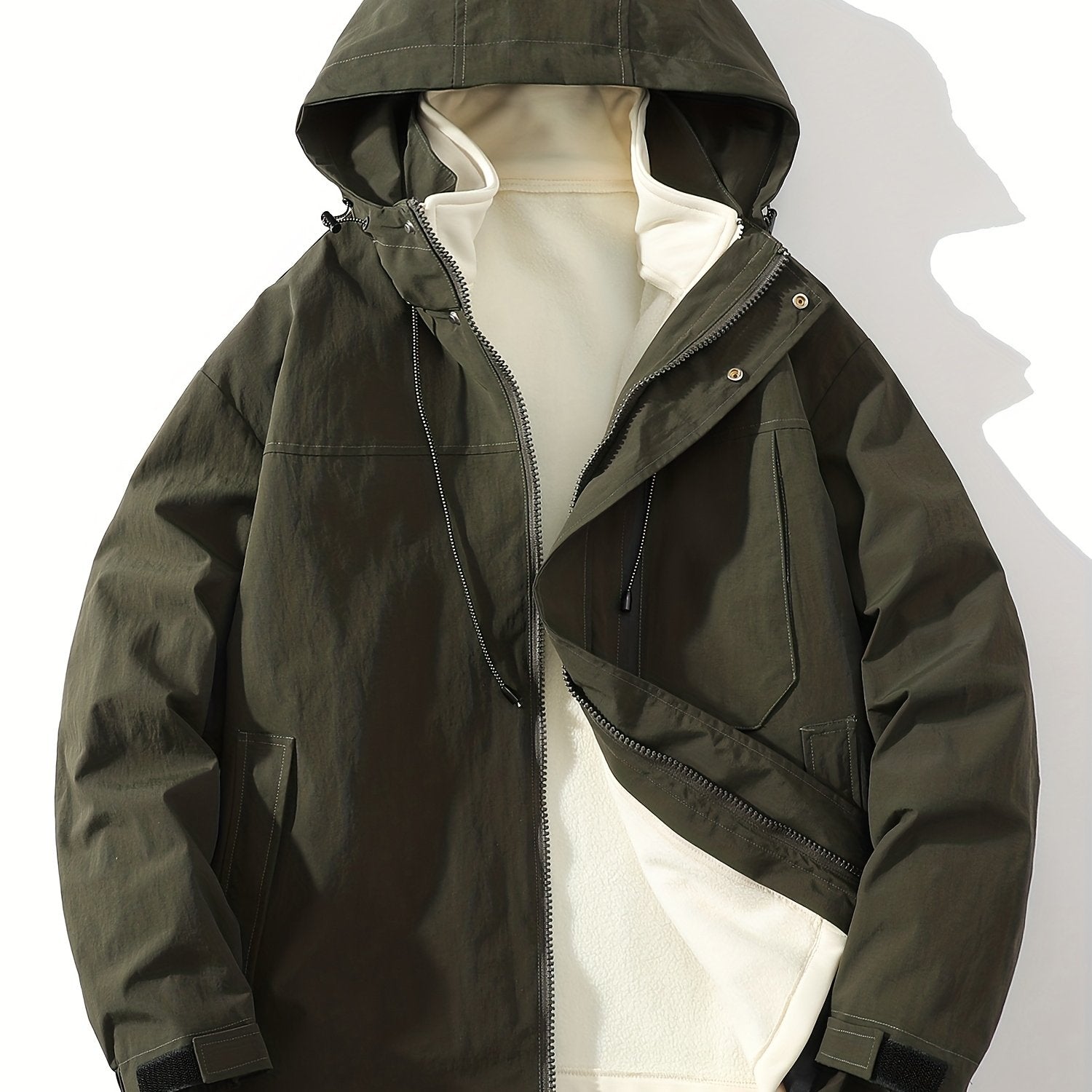 Women's 2-in-1 Fleece Lined Hooded Jacket