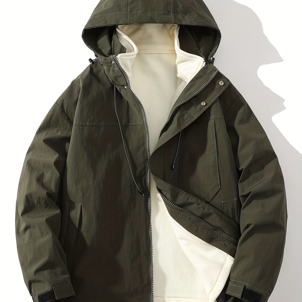 Women's 2-in-1 Fleece Lined Hooded Jacket