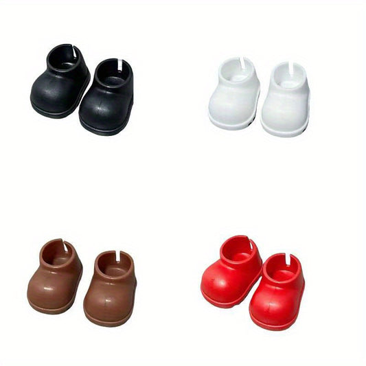 4 Pairs Ruffled Shoe Decorations - 6 inch La Bu Bu10cm Shoe Accessories
