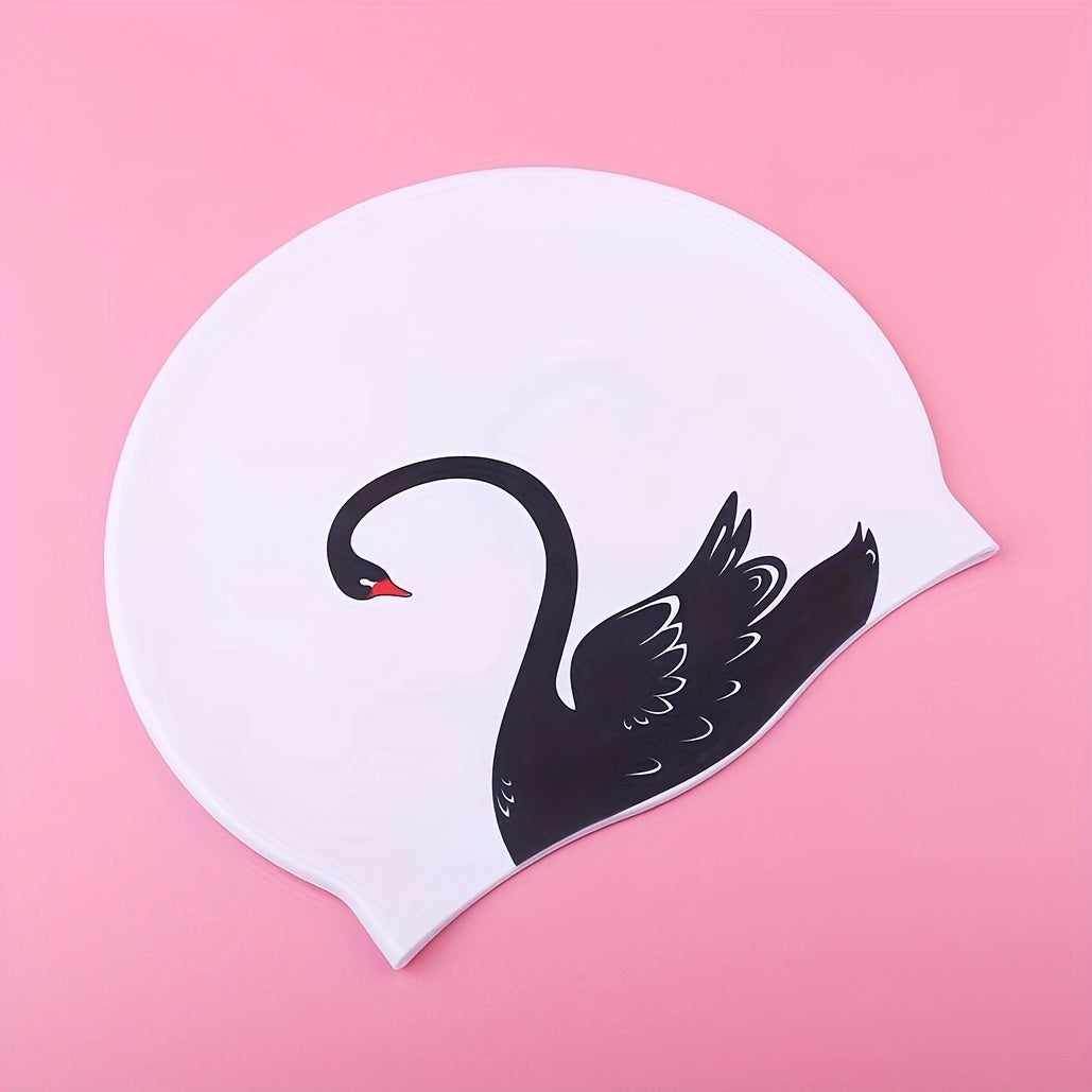 Enlarged Silicone Swimming Cap with Ear Protection