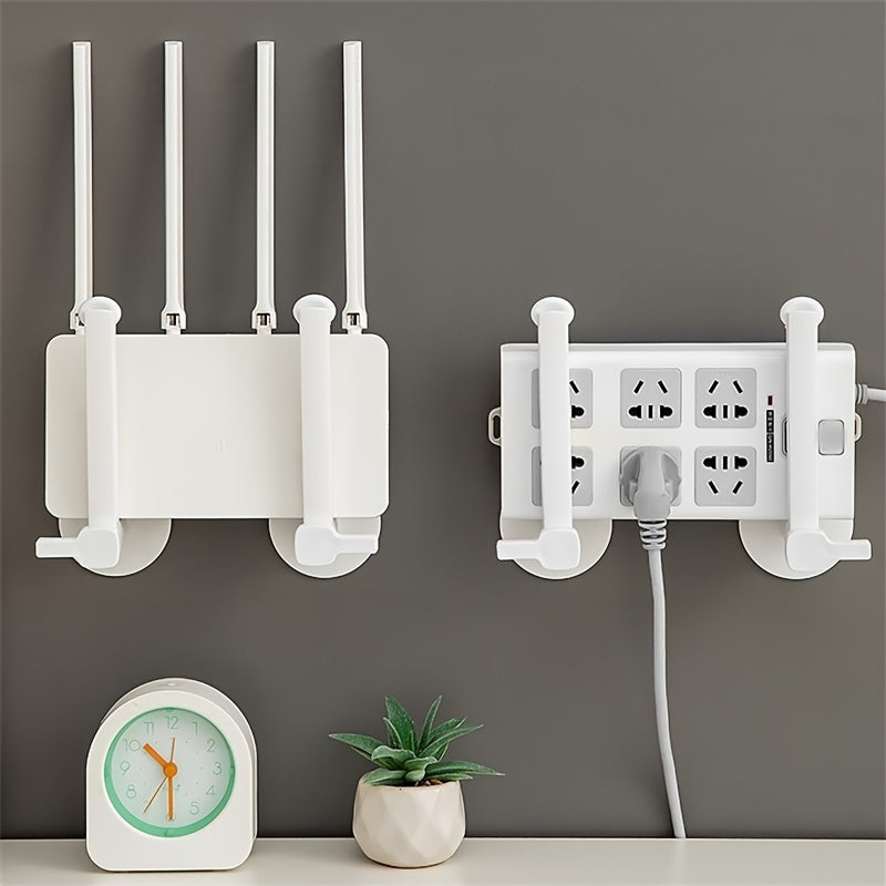 Wall Mounted Storage Rack Router Bracket Bathroom Kitchen Shelf