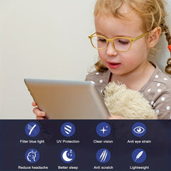 Light Blocking TR90 Glasses Anti Glare UV Protection