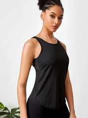 Criss Cross Backless Workout Tank Top