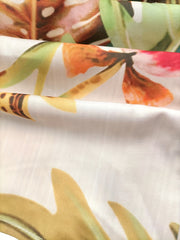  Tropical Print Off Shoulder Peplum Top & Shorts Set