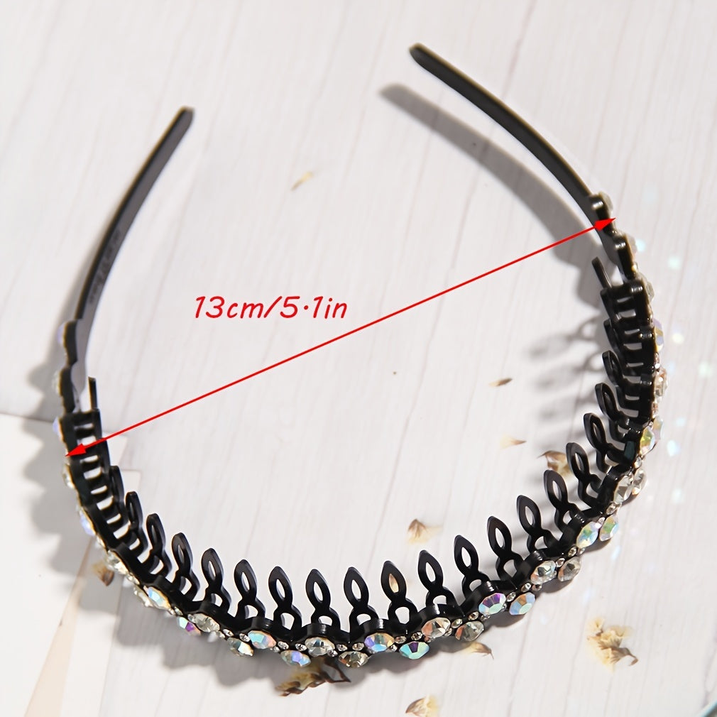 Wave Rhinestone Headbands Women Girls Ladies Hair Hoop