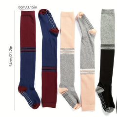 Women's Non-slip Over the Knee Thigh High Socks for Pilates Yoga