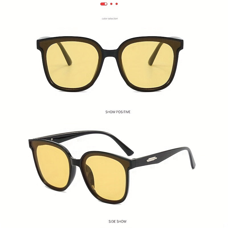 Oversized Cat Eye Sunglasses Solid Square Frame Glasses UV400