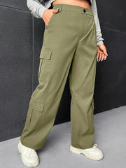  Women's Cargo Trousers High Rise Wide Leg Pants