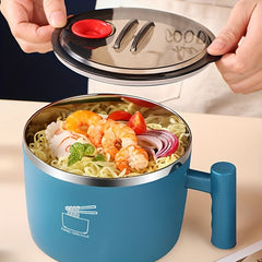 Stainless Steel Instant Noodle Cup With Lid Lunch Box Draining Bowl