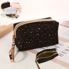 Glitter Stars Decor Makeup Bag Portable Cosmetic Bag Lipstick Organizer