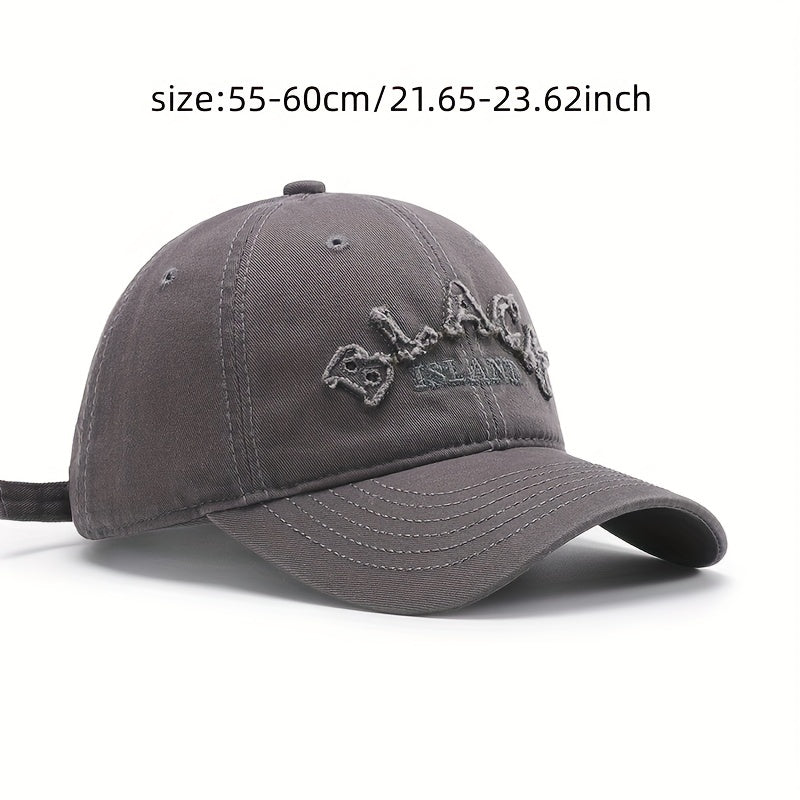 Classic Letter Patch Baseball Cap Unisex Vintage Dad Hats Lightweight Sunshade