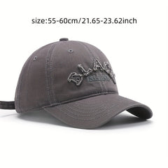 Classic Letter Patch Baseball Cap Unisex Vintage Dad Hats Lightweight Sunshade