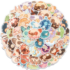 50 Colorful Sheep Graffiti Stickers for Notebooks Guitars Toys