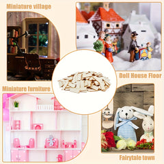 100pcs Mini Dollhouse Flooring Boards 1:12 Scale Bamboo Pattern