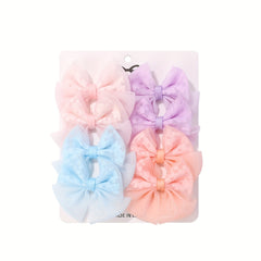 8pcs Baby Girls Bow Hair Clip Party Hair Accessories Sets