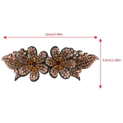 Flower Rhinestone Hair Clips Ponytail Holder Hair Accessories